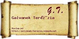 Galvanek Terézia névjegykártya